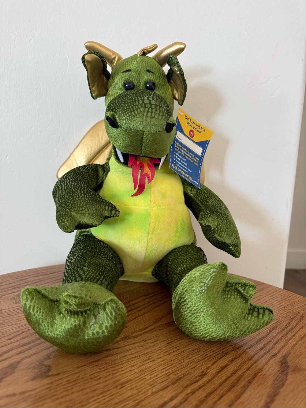 Build-A-Bear 2010 Green Plush Dragon